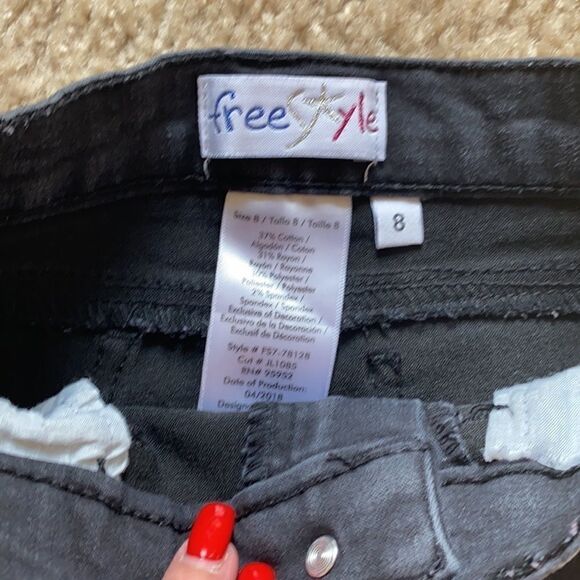 💕Girls Black denim jeans  - Picture 2 of 4